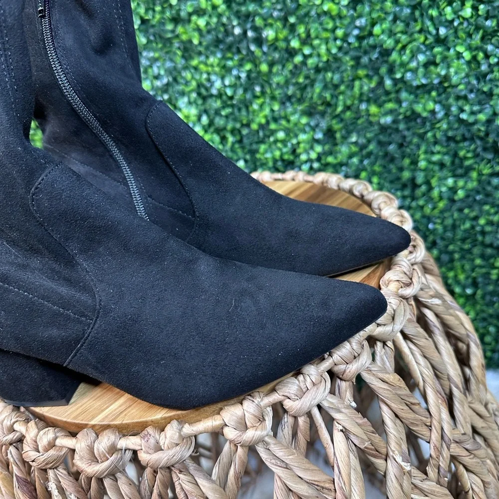 Black Over-the-Knee‎ ponit toe Women's Boots